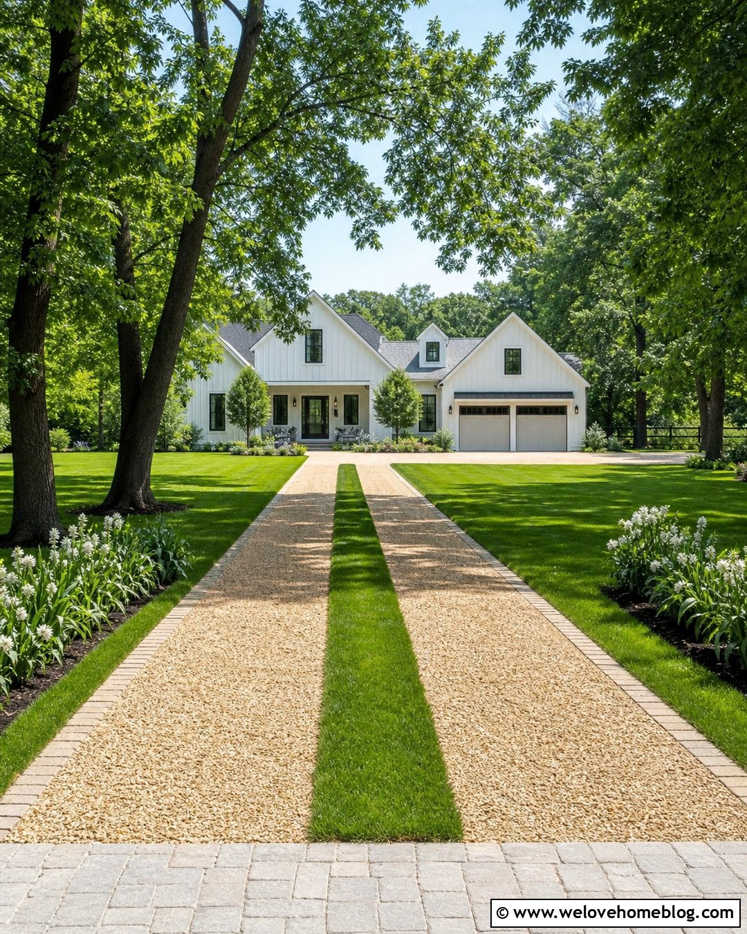 Shingle Driveway With Grass Strip - 25 Shingle Driveway Ideas