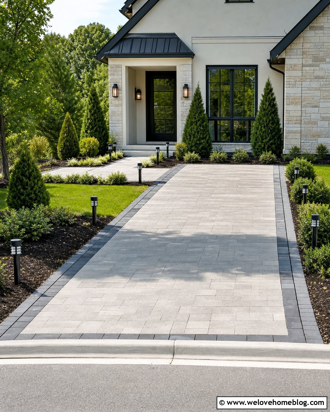 Short Driveway With Built In Lighting - 25 short driveway ideas