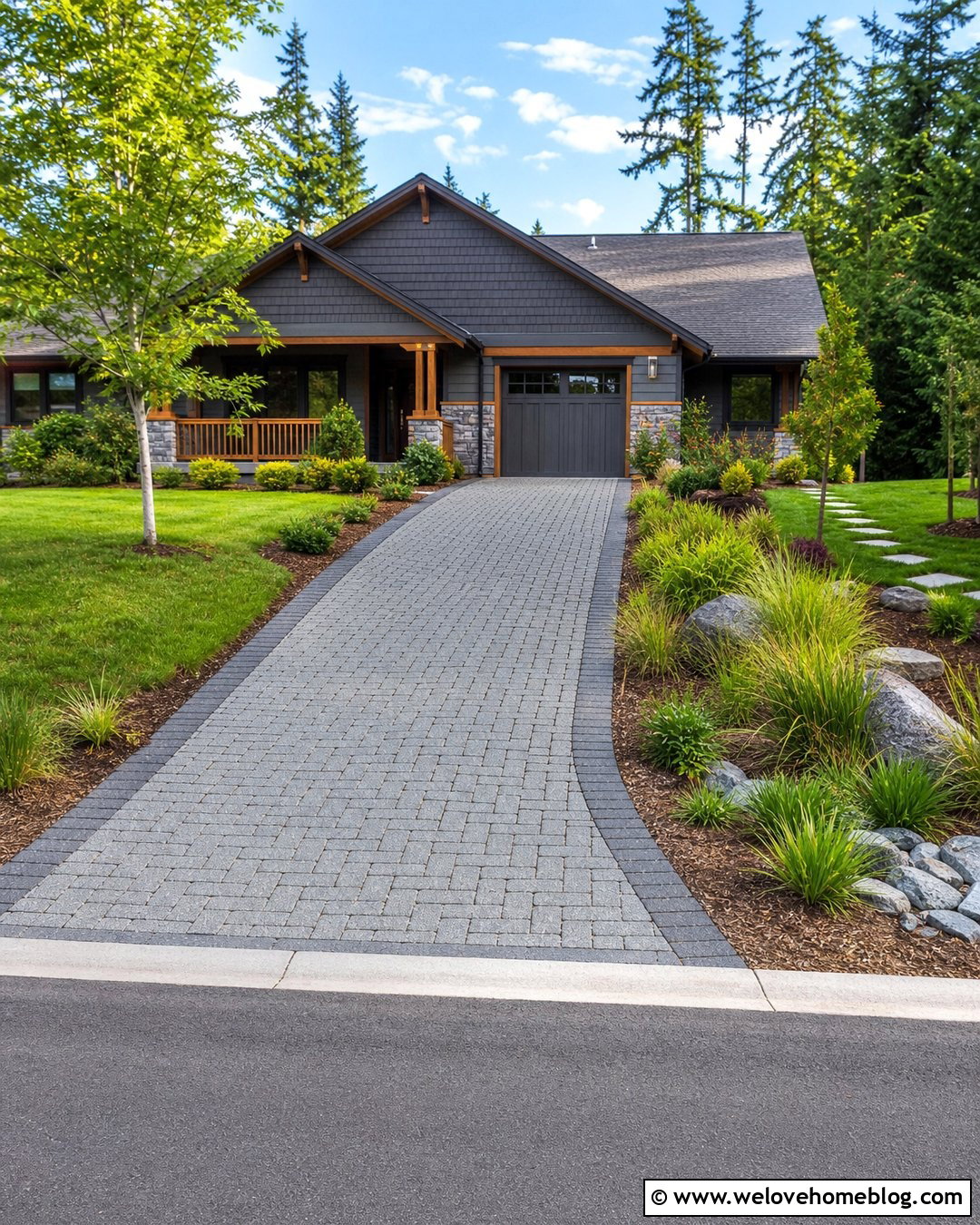 Short Driveway With Permeable Pavers - 25 short driveway ideas