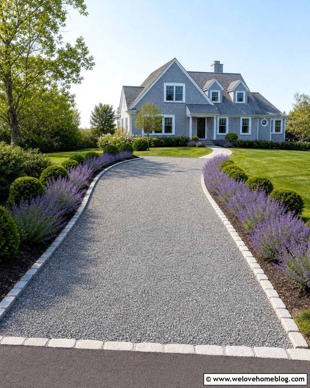 Short Gravel Driveway With Cobblestone Edging - 25 short driveway ideas