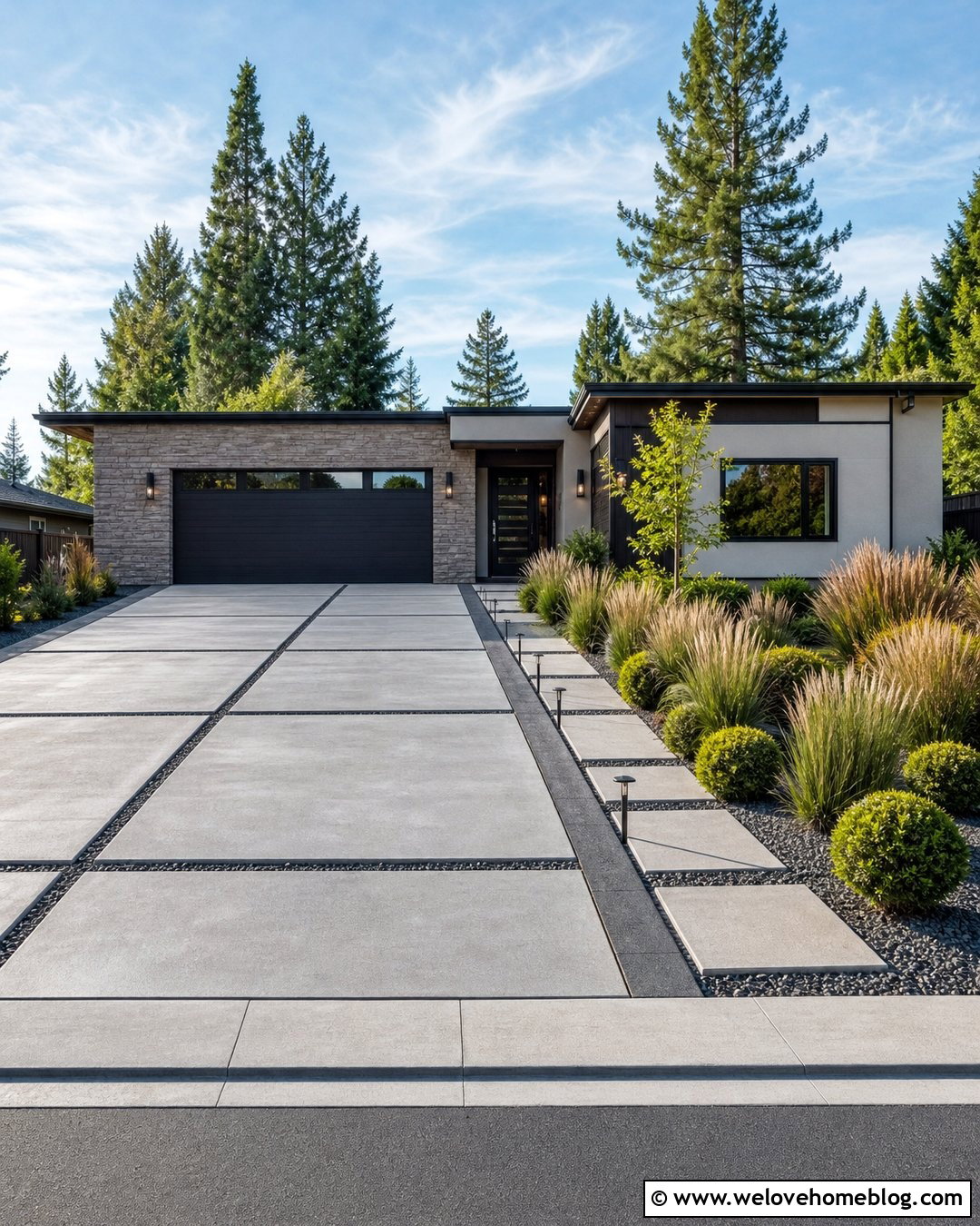 Short Modern Concrete Slab Driveway - 25 short driveway ideas