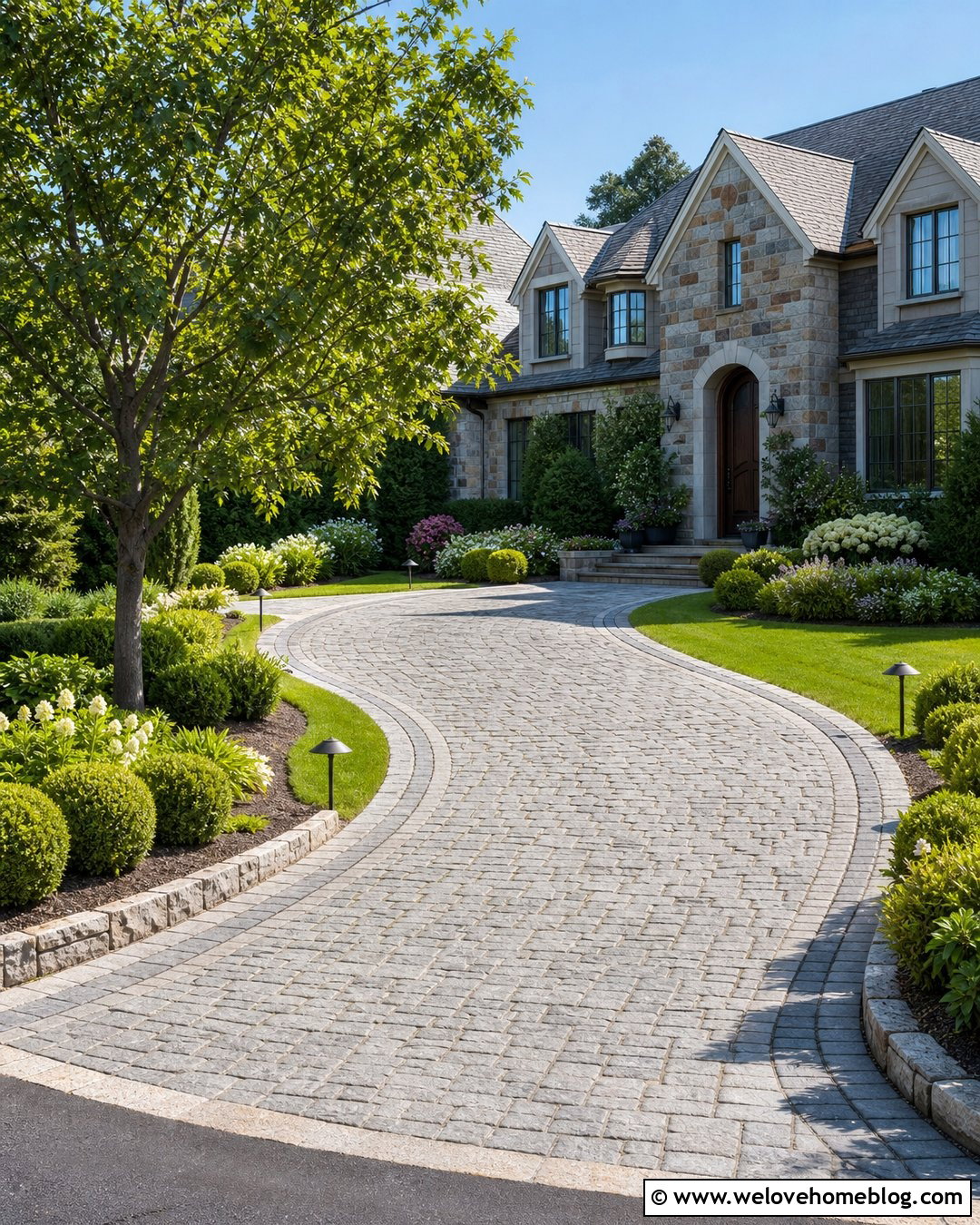 Side Driveway Landscaping With Landscape Lighting - 45 side of driveway landscaping ideas