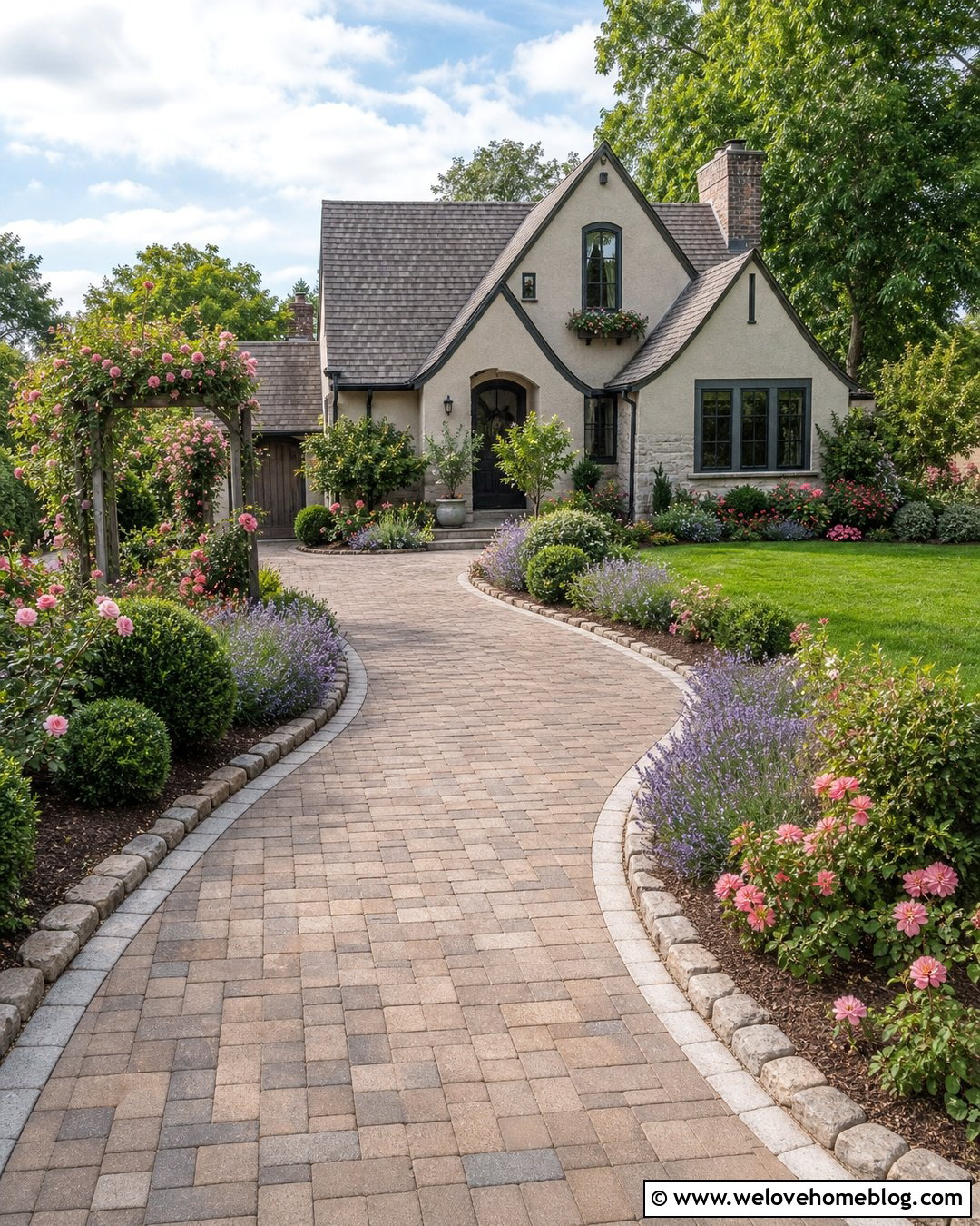 Side Driveway Landscaping With Roses - 45 side of driveway landscaping ideas