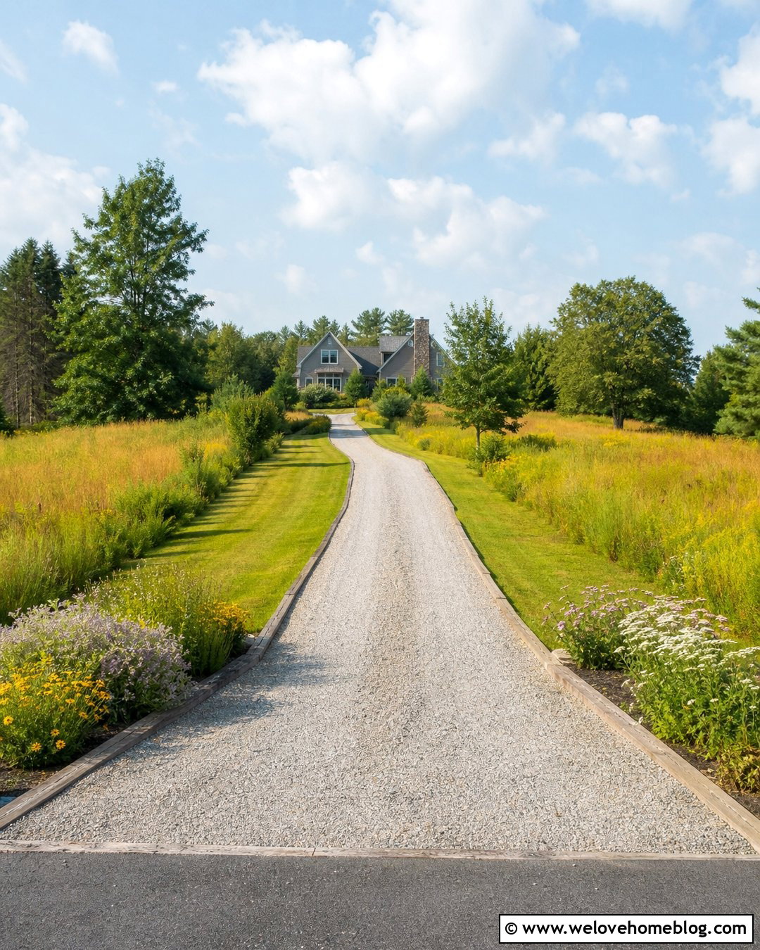 Side Driveway Landscaping With Wildflowers - 45 side of driveway landscaping ideas