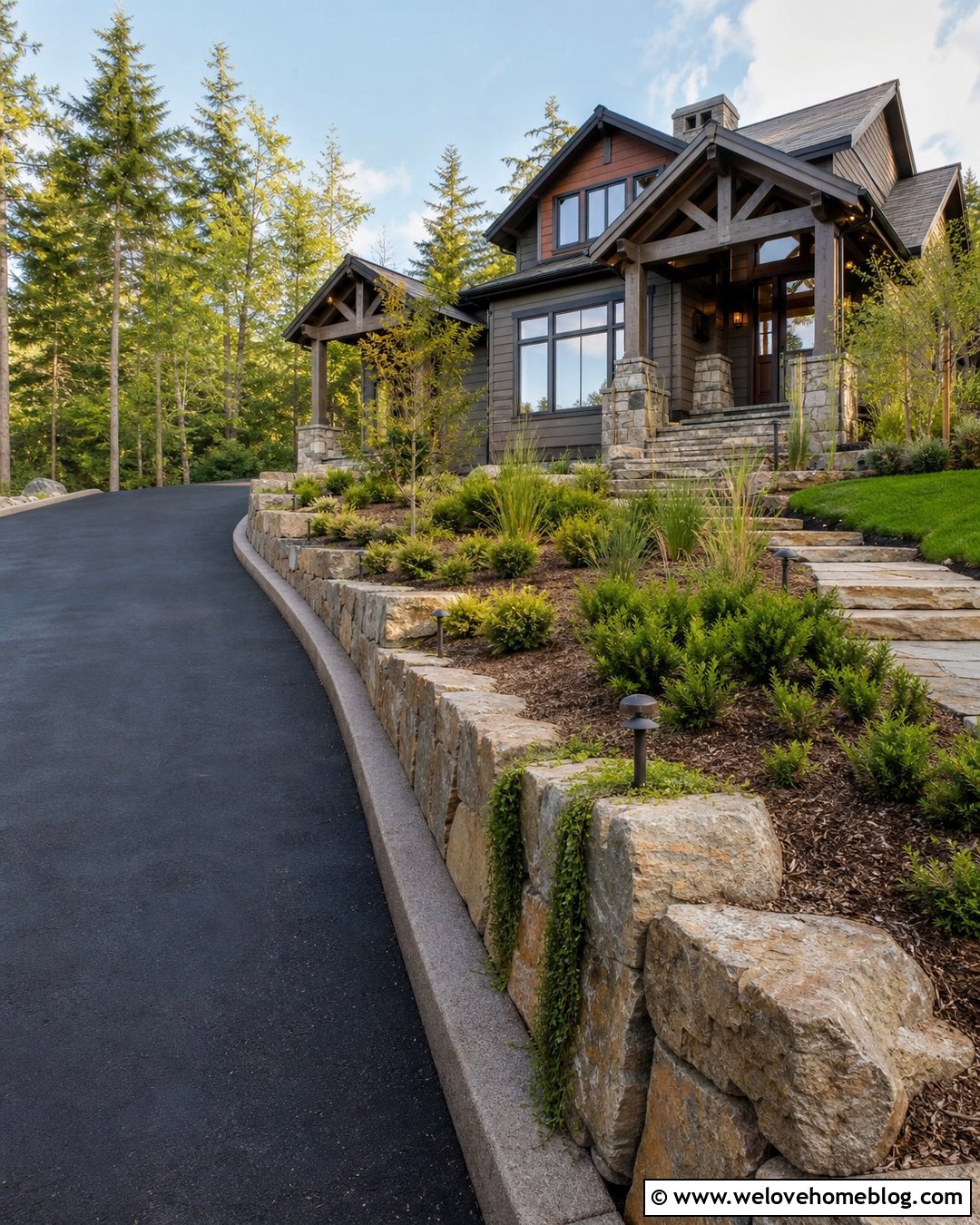 Side Driveway Landscaping With a Retaining Wall - 45 side of driveway landscaping ideas