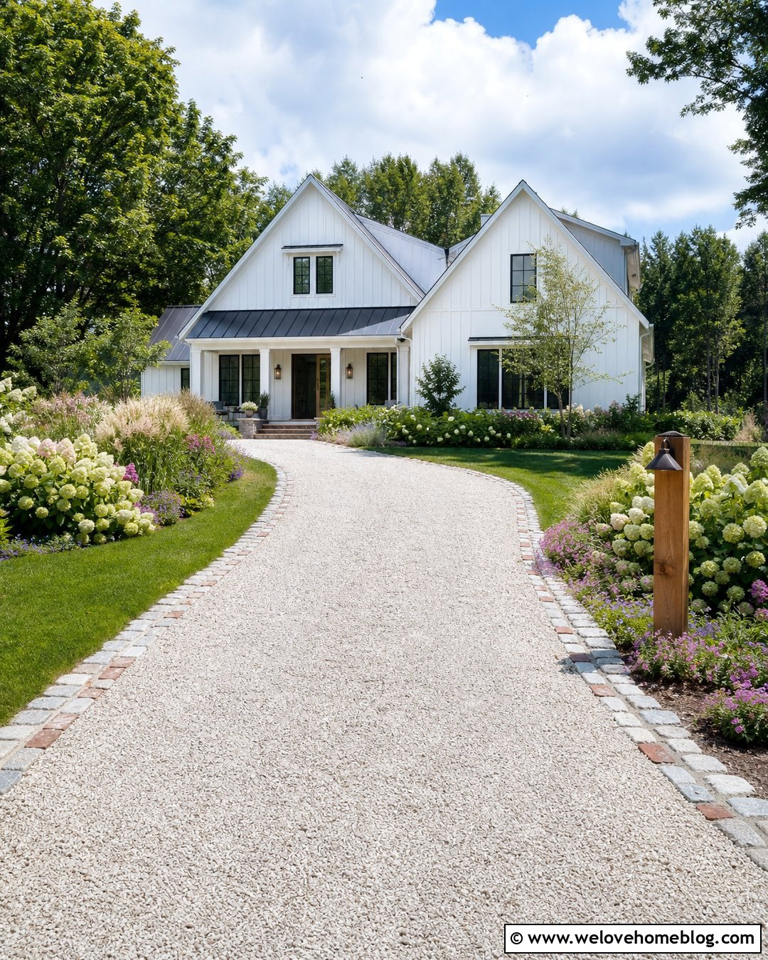 Side Driveway Landscaping for a Farmhouse - 45 side of driveway landscaping ideas