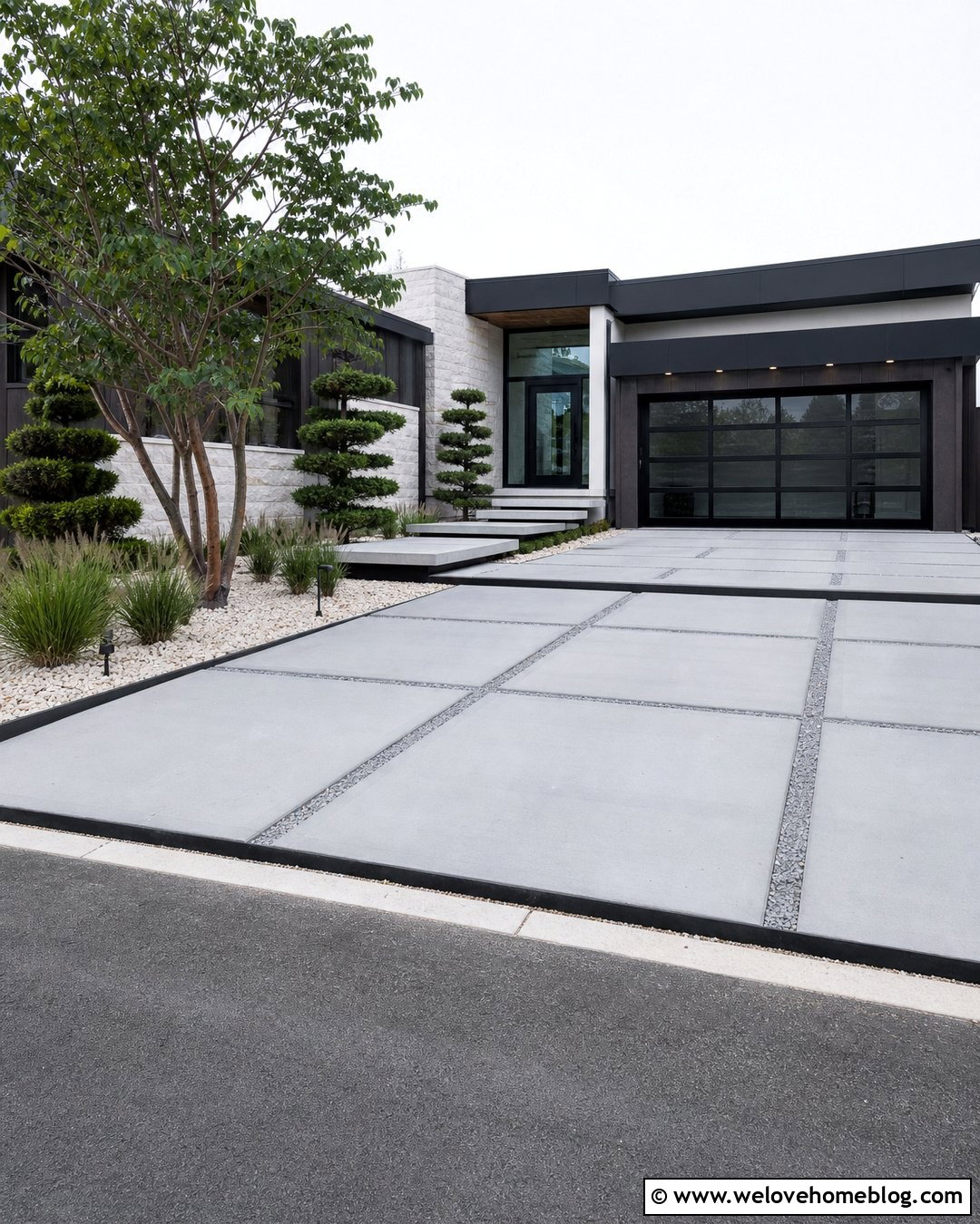 Side Driveway Landscaping for a Modern House - 45 side of driveway landscaping ideas