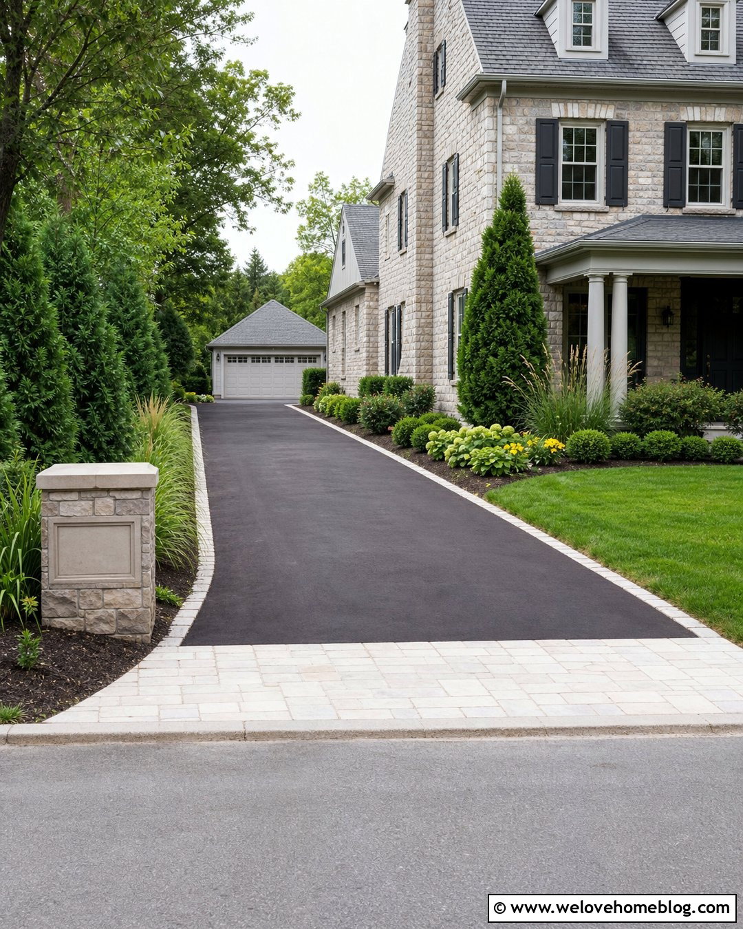 Side Driveway With Address Sign - 35 Side Driveway Ideas
