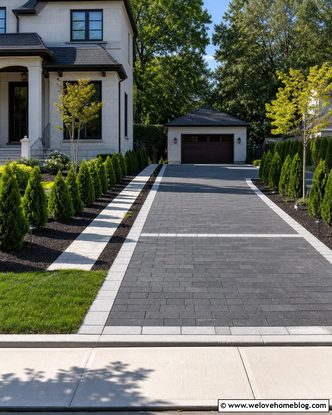 Side Driveway With Rear Garage - 35 Side Driveway Ideas