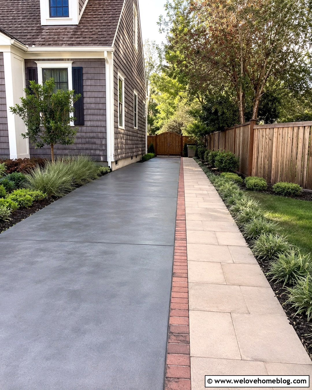 Side Driveway With Separate Walkway - 20 Driveway Side Of House Ideas