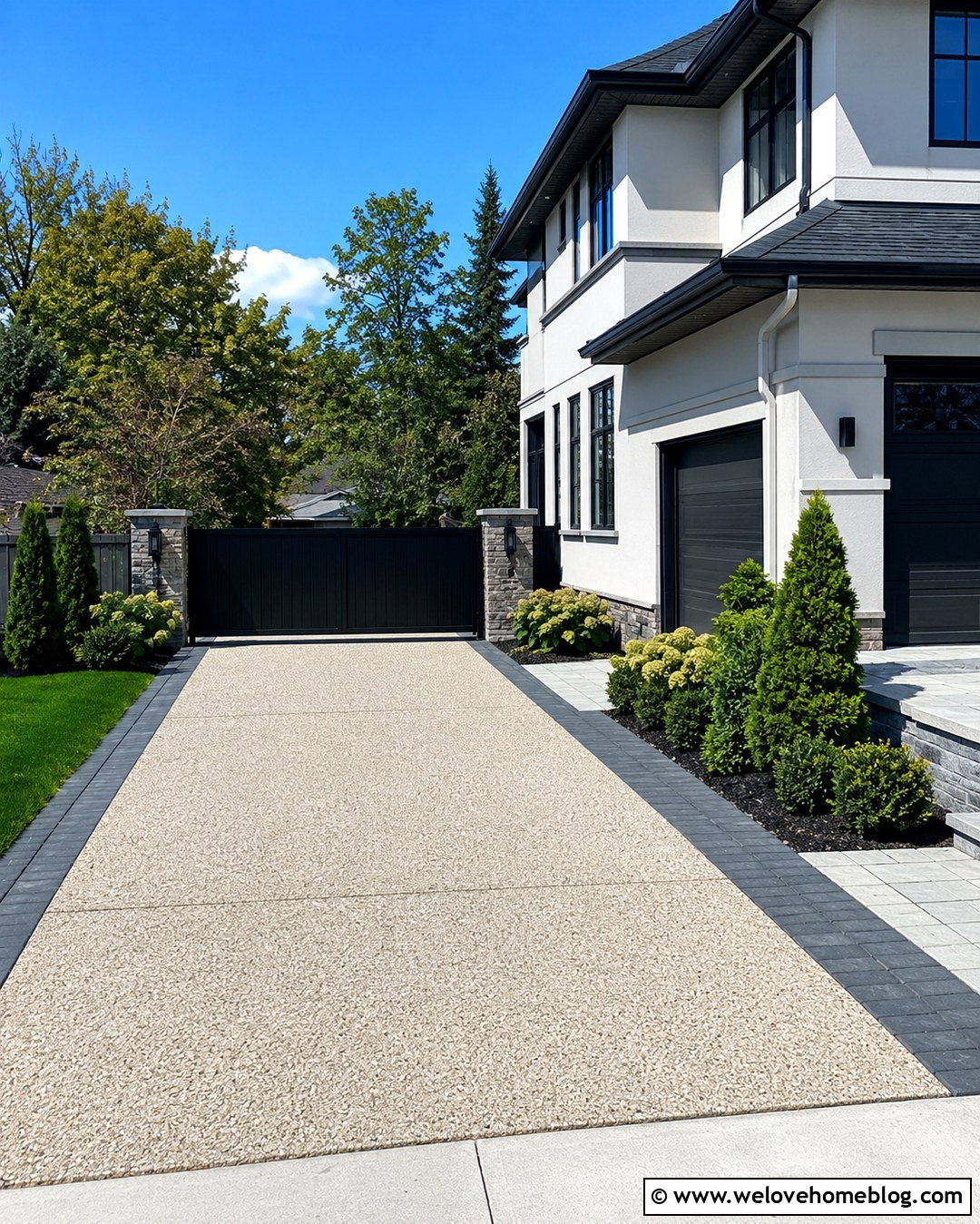 Side Driveway With Sliding Gate - 20 Driveway Side Of House Ideas