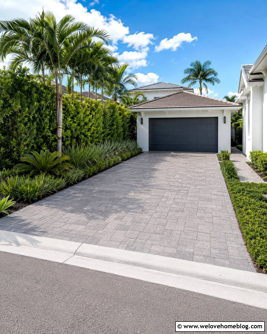 Side Entry Driveway With Privacy Planting - 20 florida driveway landscaping ideas