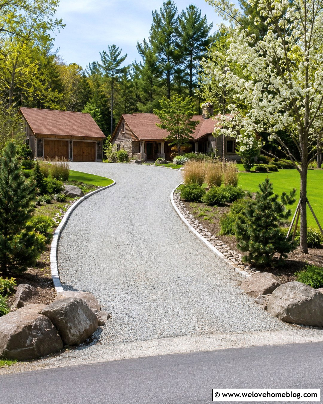 Side Yard Driveway With Stone Edging - 20 Side Yard Driveway Ideas