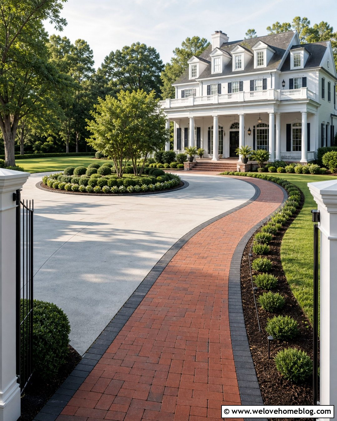 Sidewalk Next To Circular Driveway - 20 Sidewalk Next To Driveway Ideas
