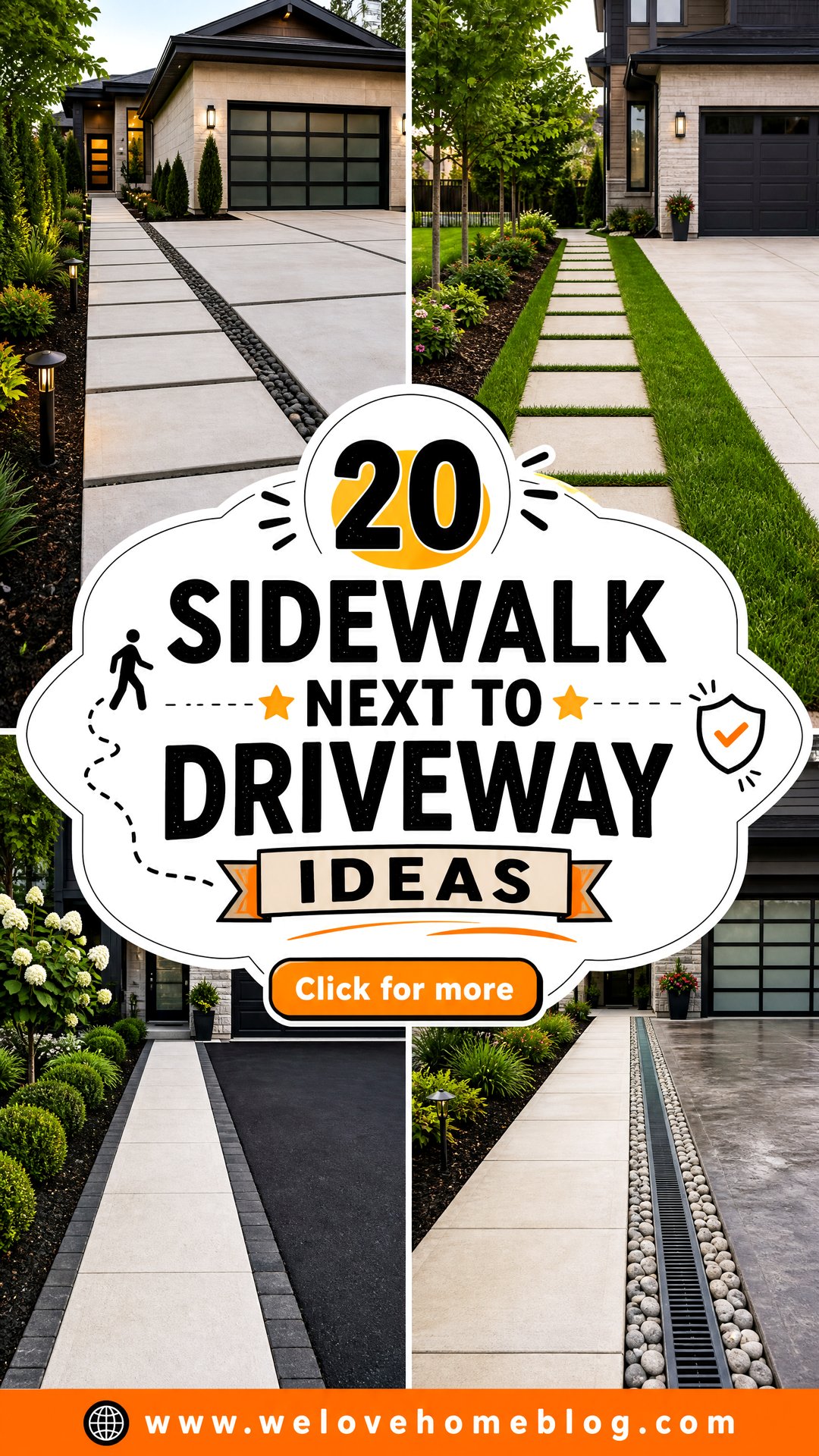 20 Sidewalk Next to Driveway Ideas for a Safer Front Yard - 20 Sidewalk Next to Driveway Ideas for a Safer Front Yard