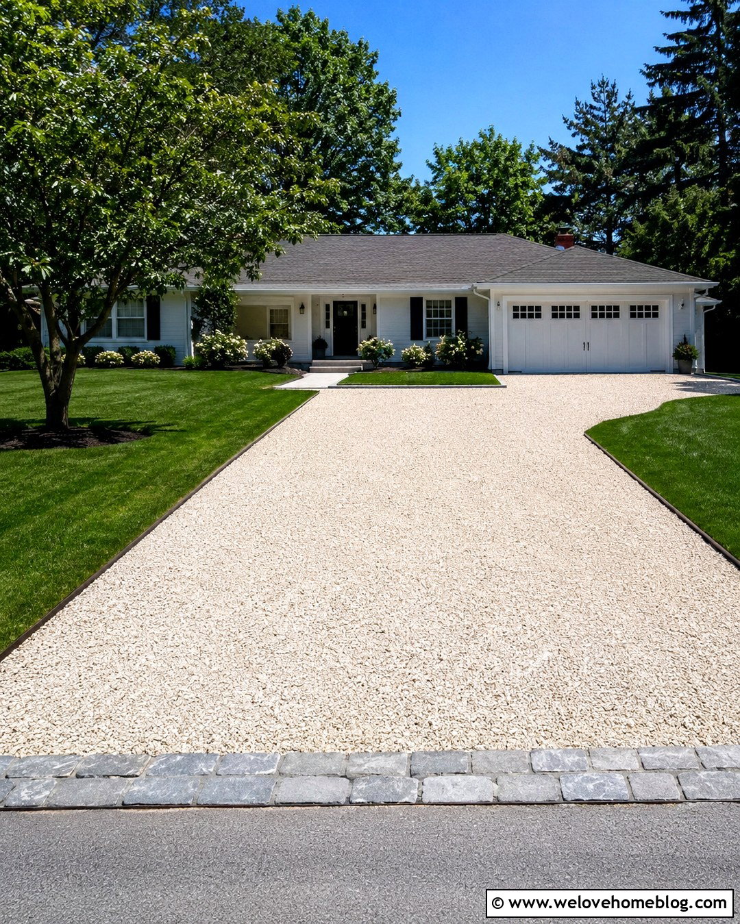 Simple Crushed Shell Driveway With Lawn Edge - 20 Crushed Shell Driveway Ideas