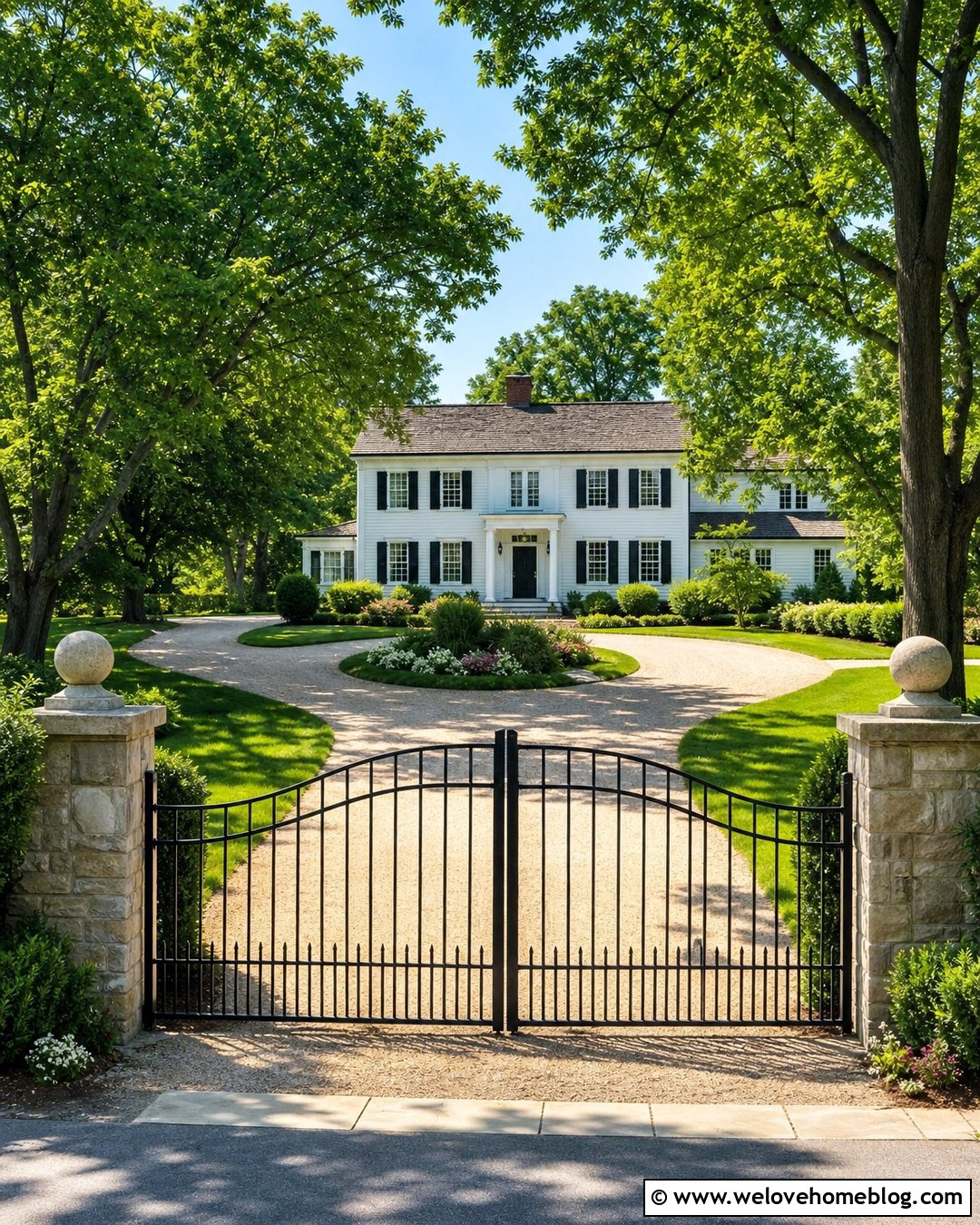 Simple Wrought Iron Driveway Gate - 25 simple driveway gate ideas
