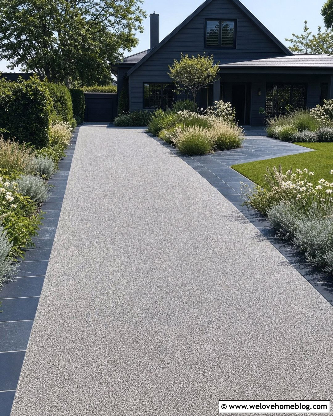 Slate Driveway Border - 40 driveway edges and borders ideas
