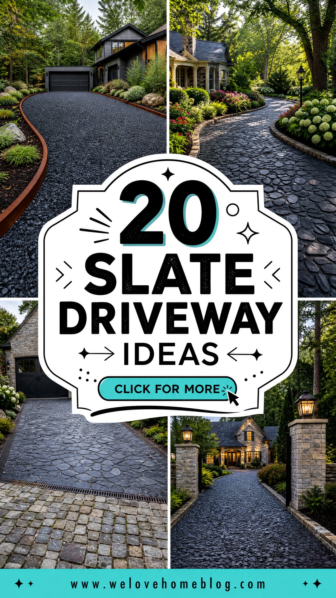 20 Slate Driveway Ideas for a Striking Timeless Entrance - 20 Slate Driveway Ideas for a Striking, Timeless Entrance