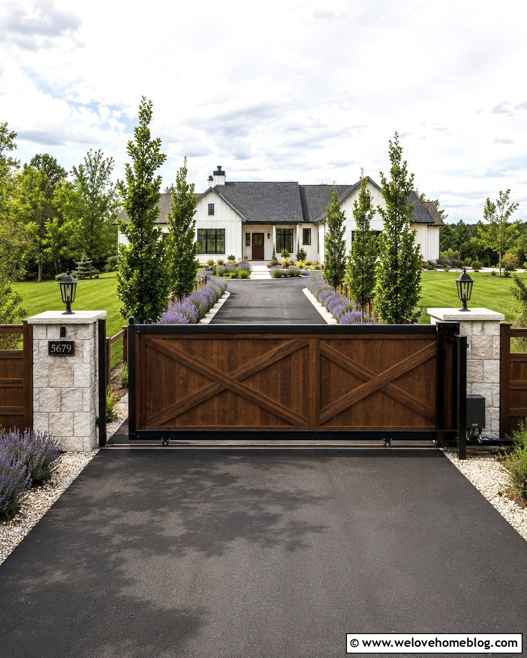 Sliding Barn Door Wooden Driveway Gate - 20 Wooden Driveway Gates Ideas