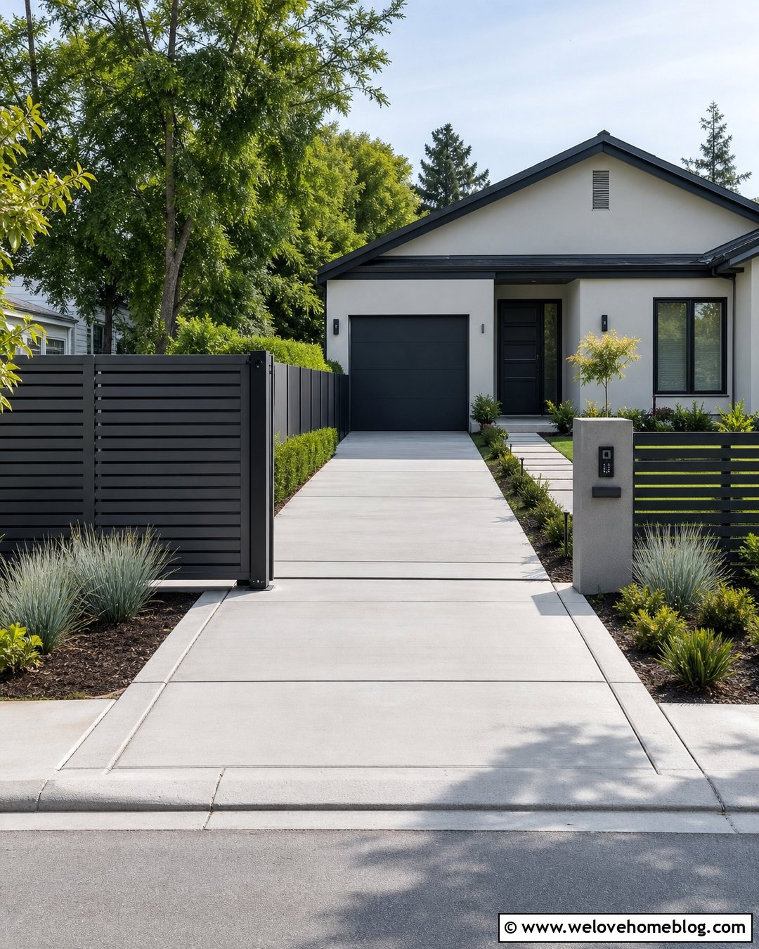 Sliding Driveway Gate For A Short Driveway - 25 Driveway Gate Design Ideas