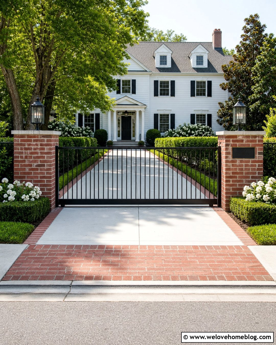 Sliding Gate With Brick Driveway Entrance - 35 sliding gate driveway ideas
