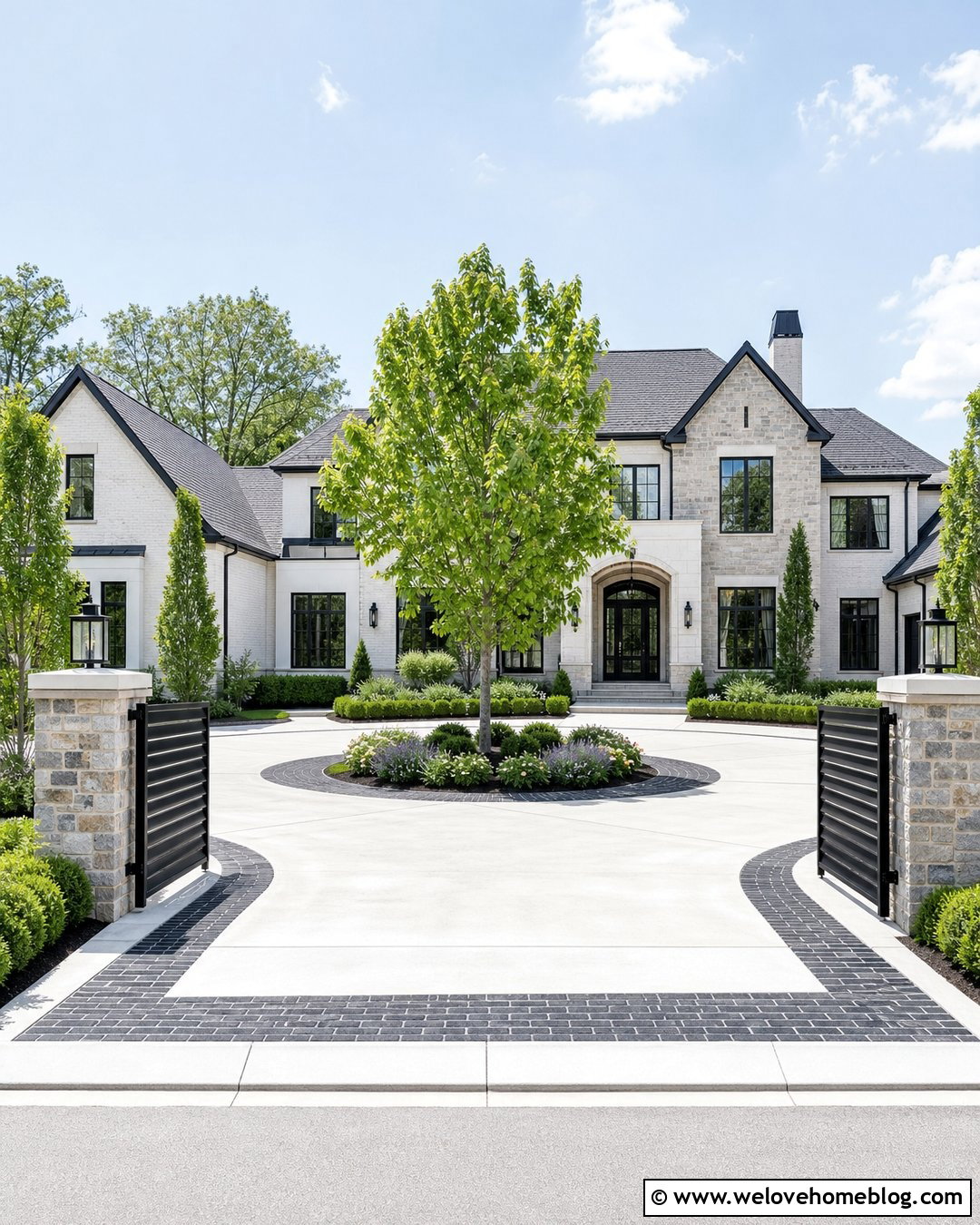 Sliding Gate With Circular Driveway - 35 sliding gate driveway ideas