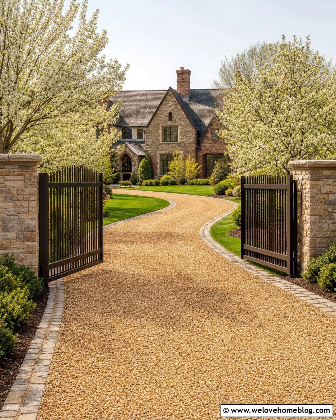 Sliding Gate With Curved Driveway - 35 sliding gate driveway ideas