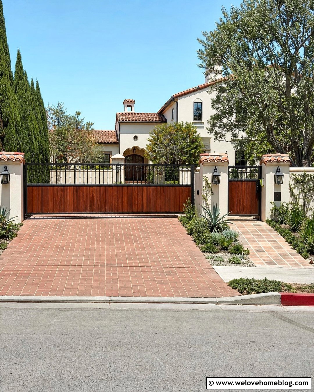 Sliding Spanish Style Driveway Gate - 20 spanish style home driveway gate ideas