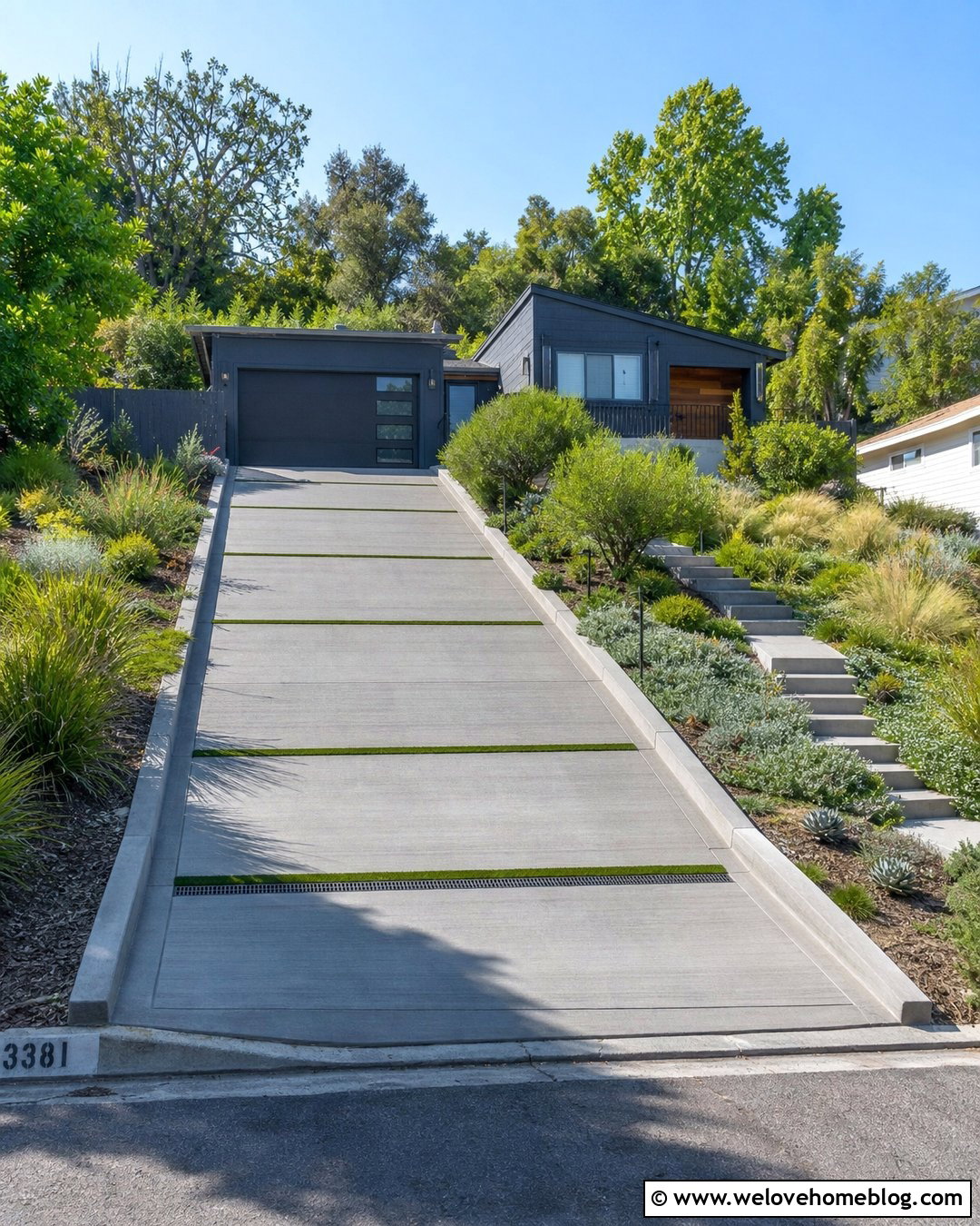 20 Cement Grass Driveway Ideas for a Striking Modern Look
