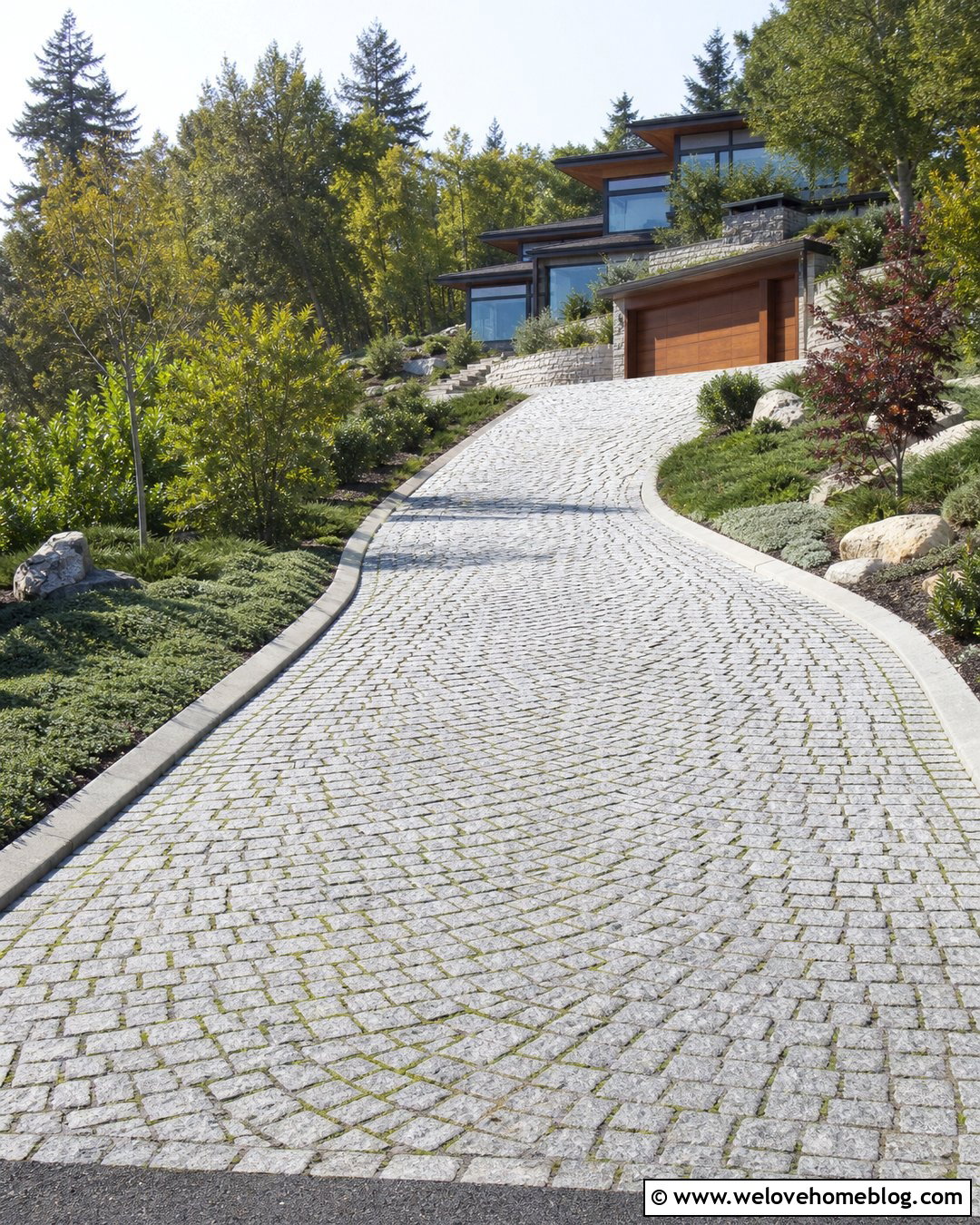 20 Cobblestone Grass Driveway Ideas for a Greener Entry