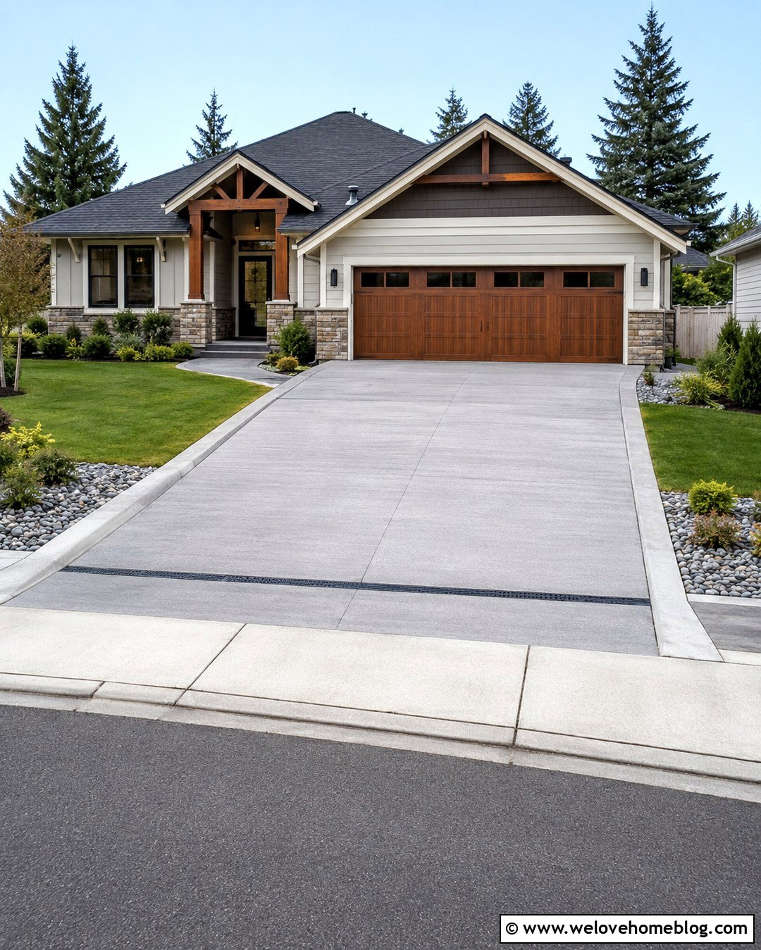 Sloped Concrete Driveway With Channel Drain - 20 driveway water drainage ideas
