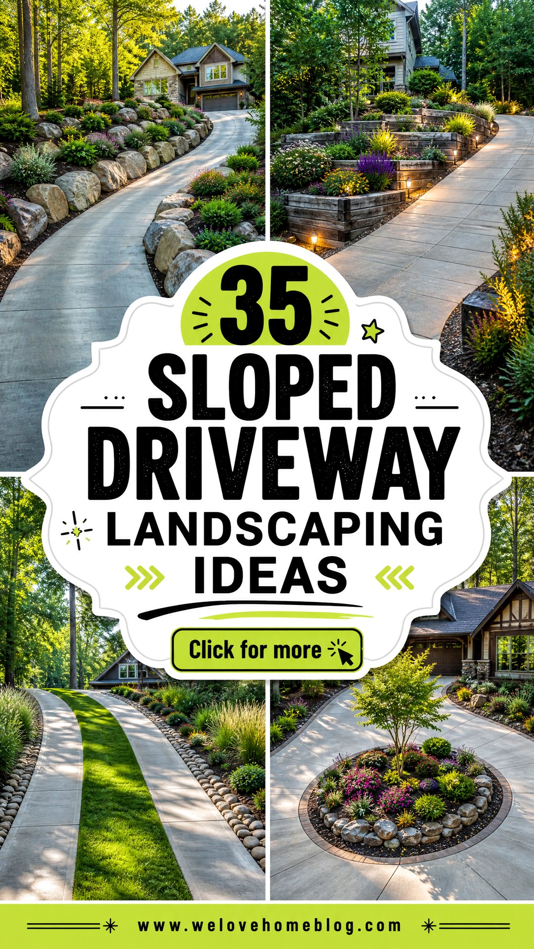 35 Sloped Driveway Landscaping Ideas for Standout Curb Appeal - 35 Sloped Driveway Landscaping Ideas for Standout Curb Appeal