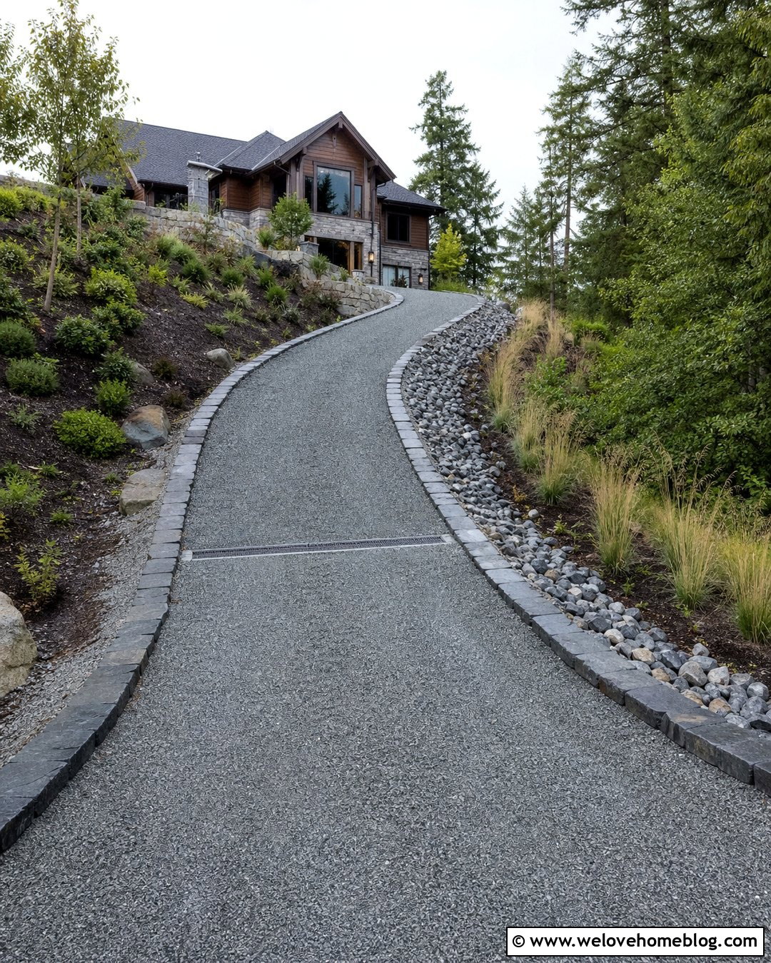 Sloped Gravel Driveway With Geocell - 20 How To Keep Gravel In Place Driveways Ideas