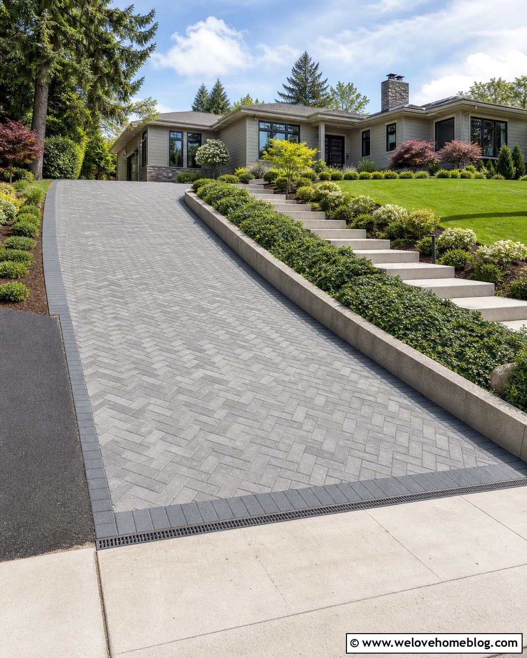 Sloped Interlock Driveway Extension - 20 Interlock Driveway Extension Ideas