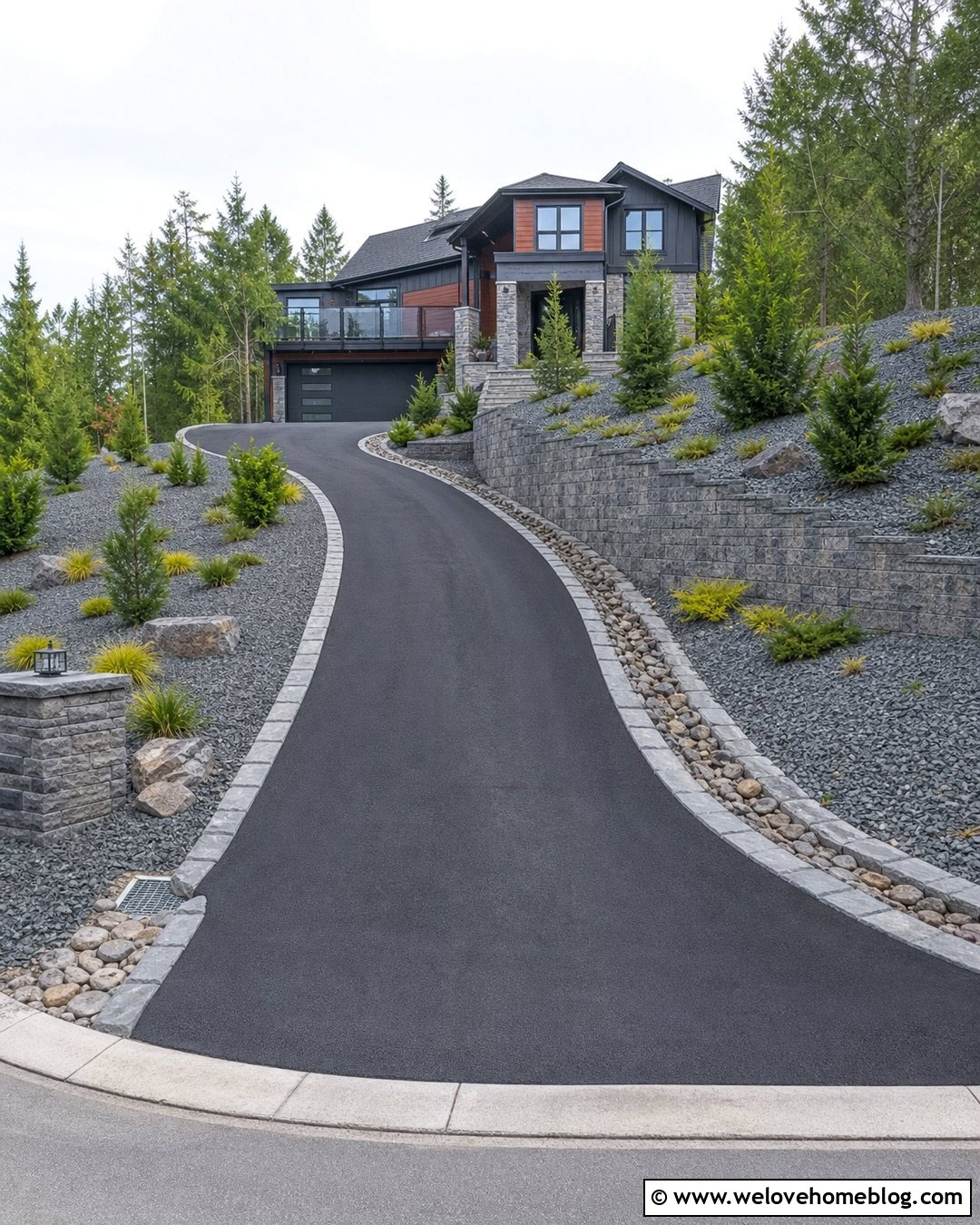 Sloped Tarmac And Gravel Driveway - 20 Tarmac And Gravel Driveway Ideas