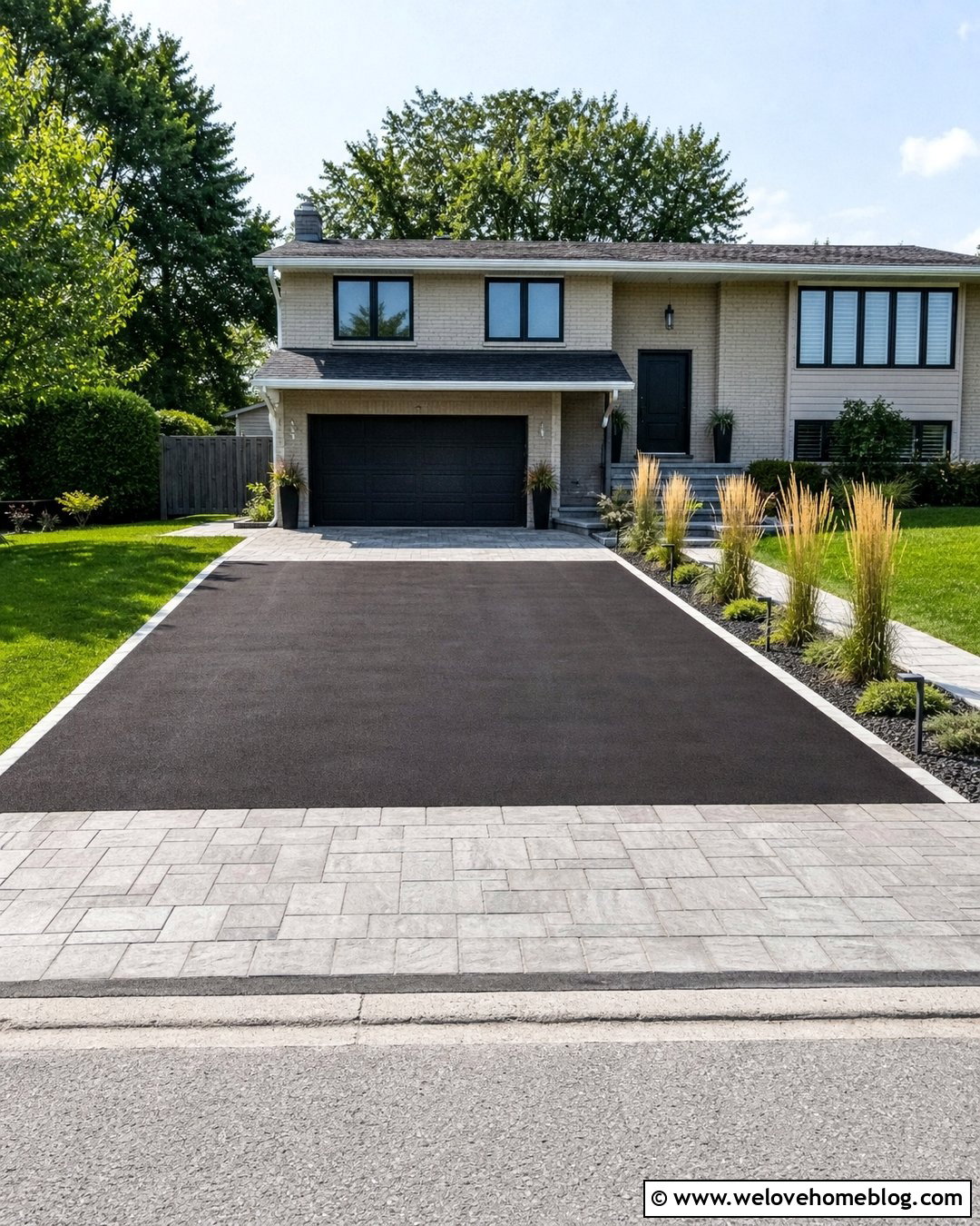 Small Asphalt Driveway With Paver Apron - 20 Very Small Driveway Ideas