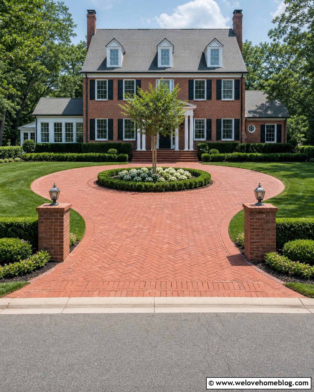 Small Brick Circle Driveway - 25 Small Circle Driveway Ideas