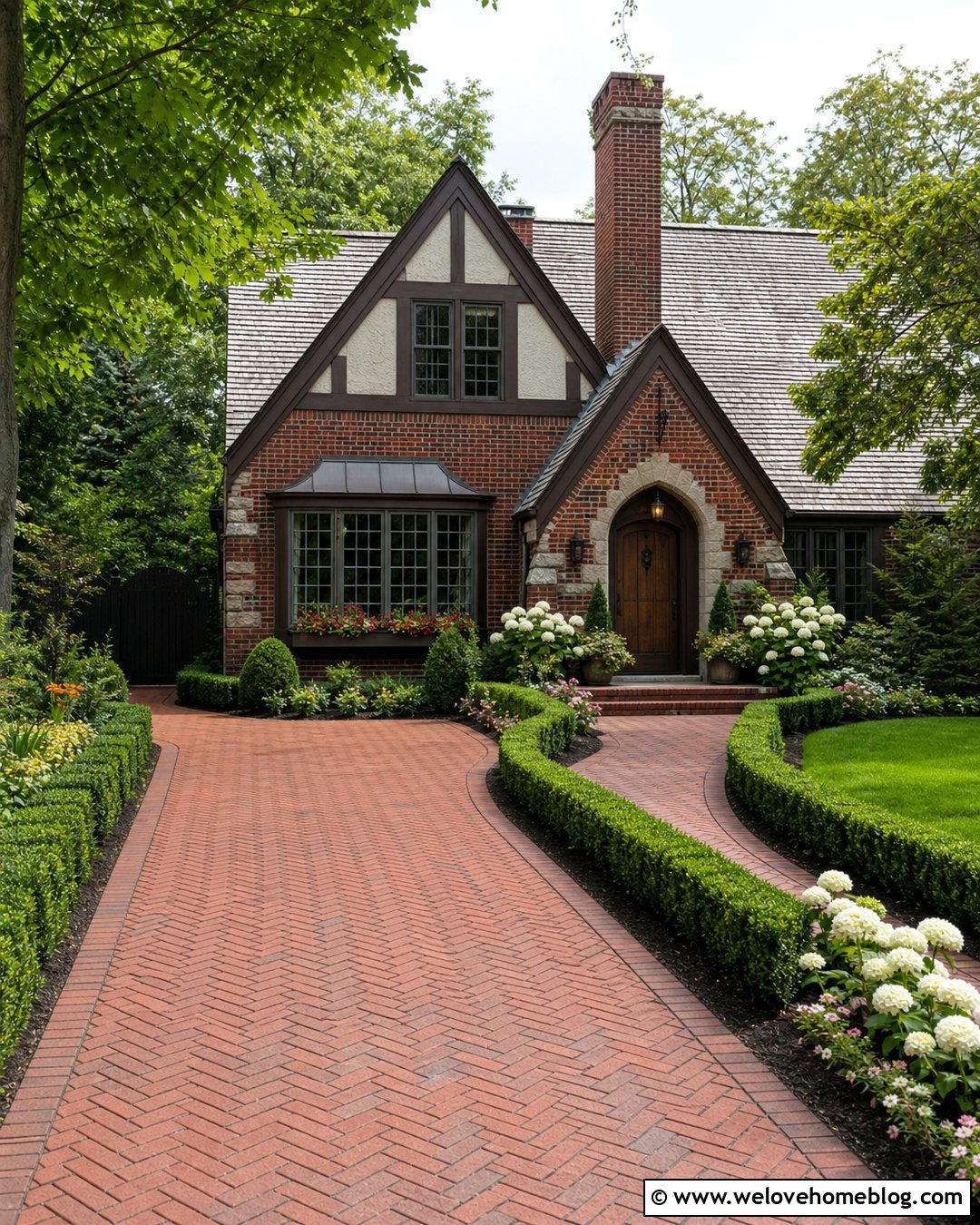 Small Brick Driveway With Matching Walkway - 20 Small Yard Driveway Ideas