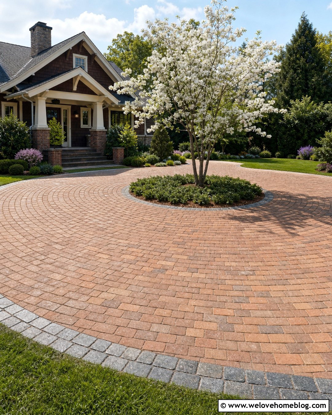 Small Circular Driveway With Tree Center - 20 Small Circular Driveway Ideas