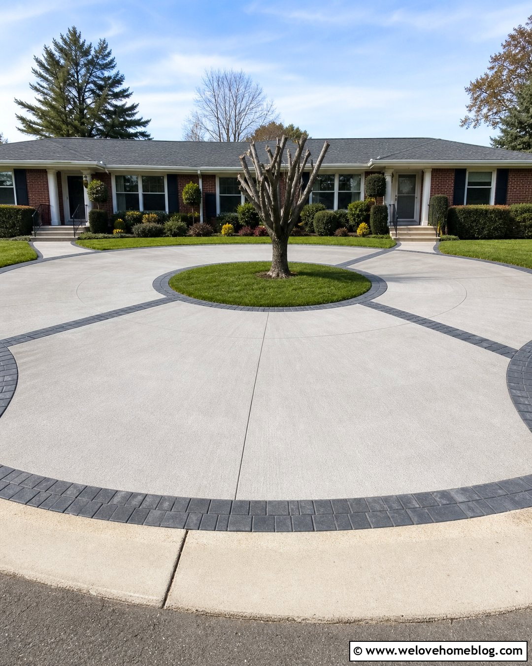 Small Concrete Circle Driveway - 25 Small Circle Driveway Ideas