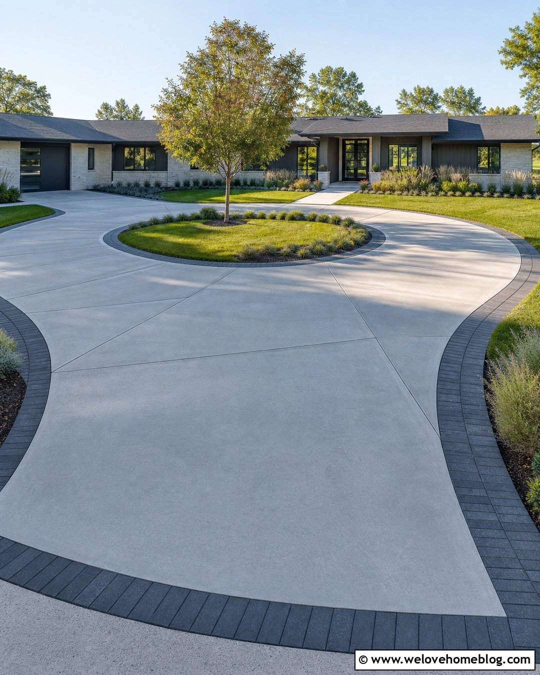 Small Concrete Circular Driveway - 20 Small Circular Driveway Ideas