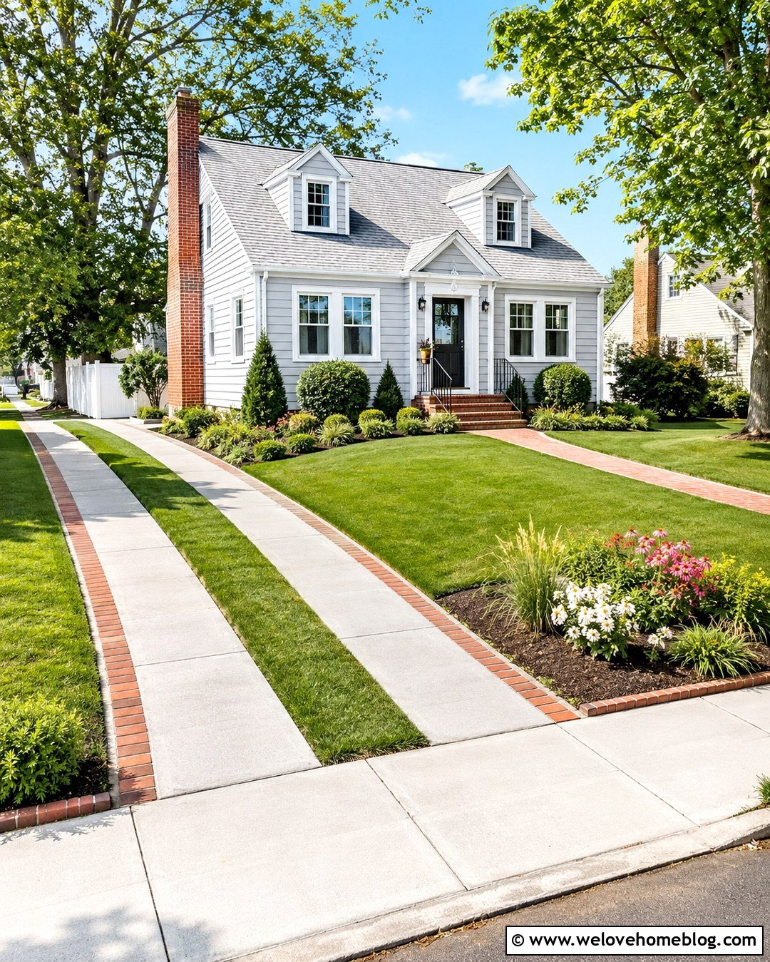 Small Corner Driveway With Grass Strips - 20 Corner Driveway Ideas