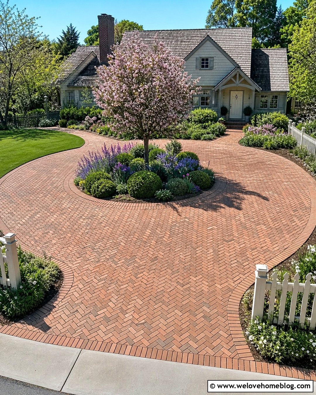 Small Cottage Circle Driveway - 25 Small Circle Driveway Ideas