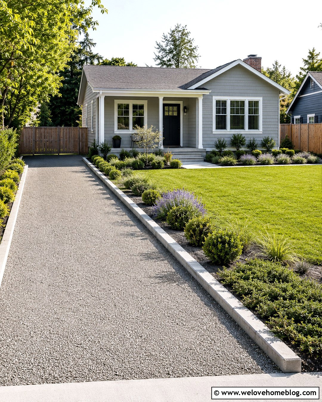 Small Crushed Concrete Driveway With Concrete Curbs - 20 Crushed Concrete Driveway Ideas
