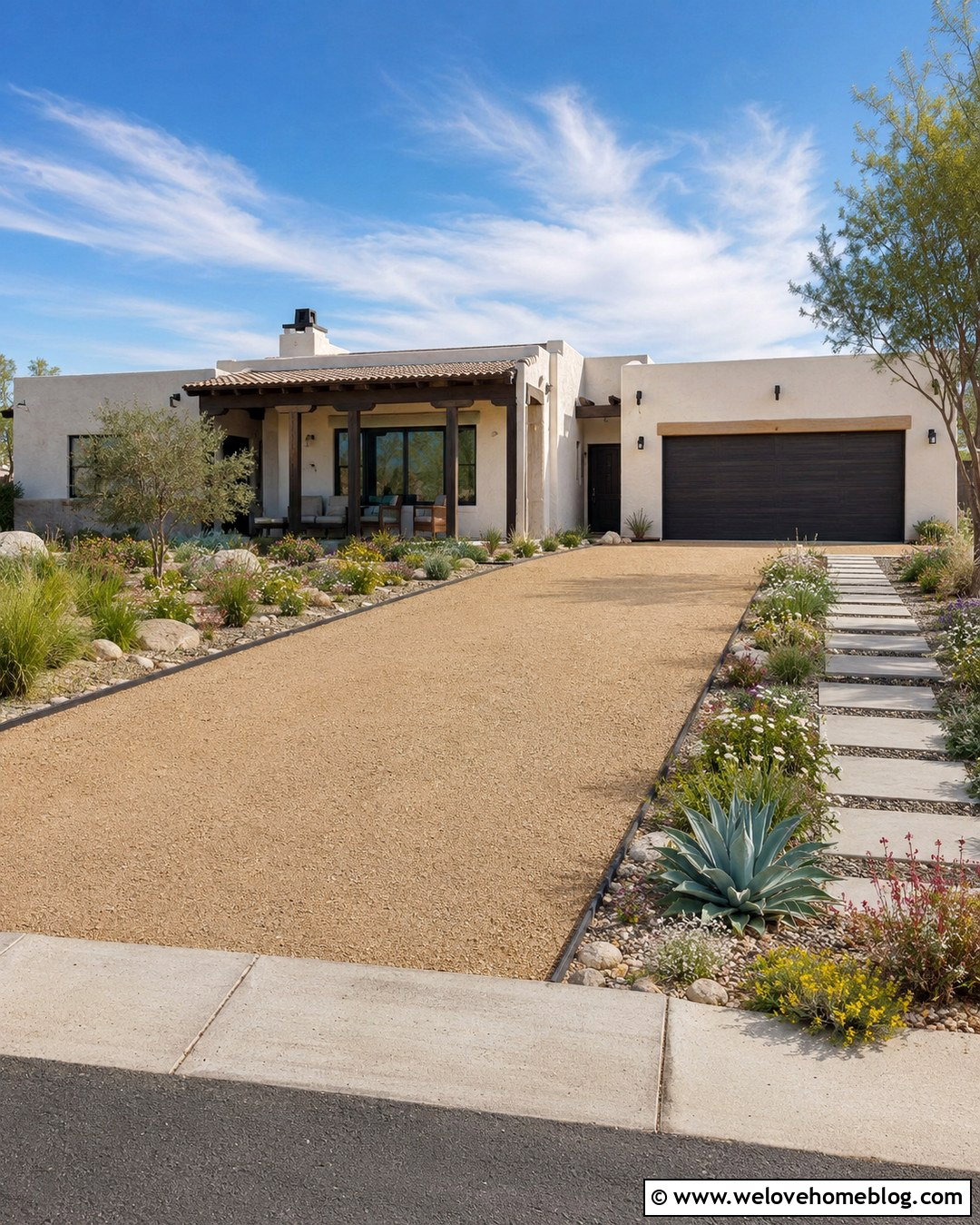 Small Decomposed Granite Driveway With Native Plants - 20 Small Gravel Driveway Ideas