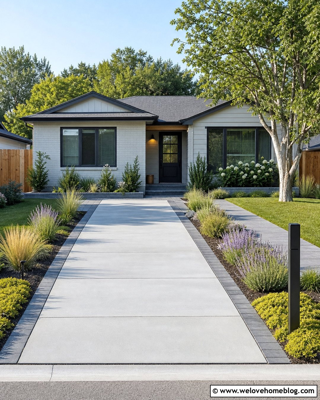 Small Driveway Entrance With Low Landscaping - 40 driveway entrance ideas