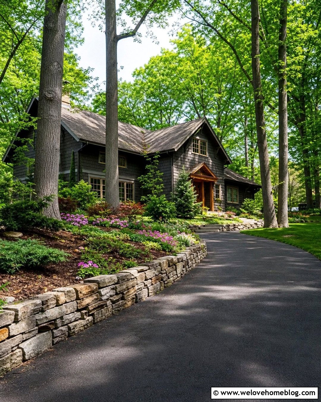 Small Driveway Retaining Wall With Natural Stone - 20 Small Driveway Retaining Wall Ideas
