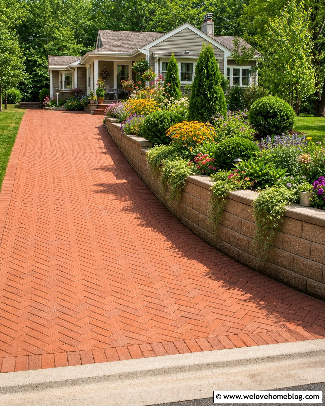 Small Driveway Retaining Wall With Raised Flower Bed - 20 Small Driveway Retaining Wall Ideas