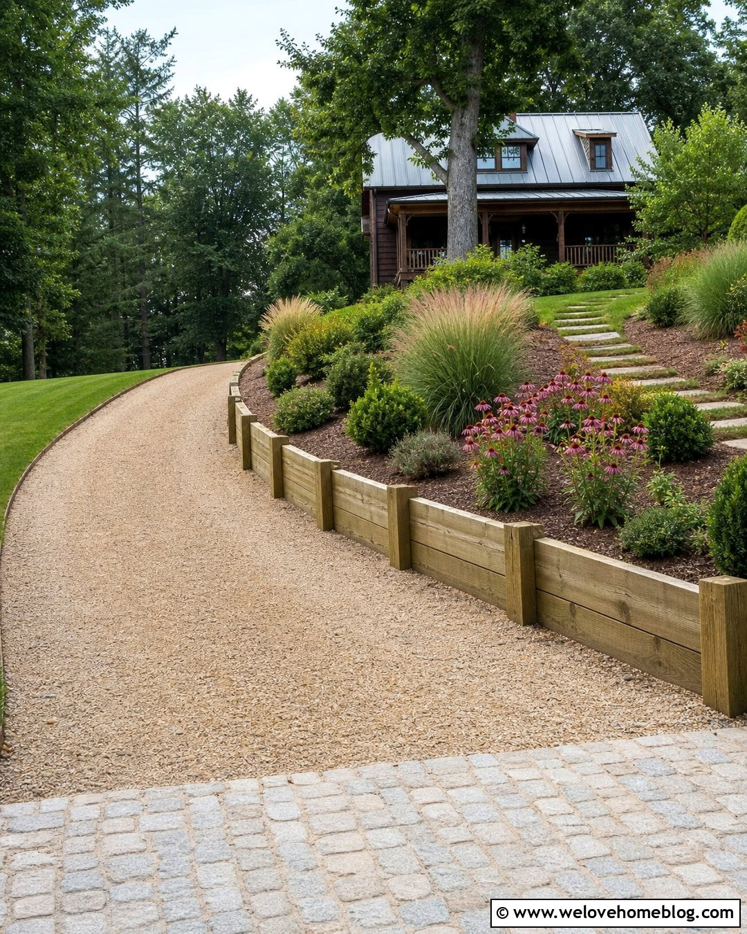 Small Driveway Retaining Wall With Timber Sleepers - 20 Small Driveway Retaining Wall Ideas